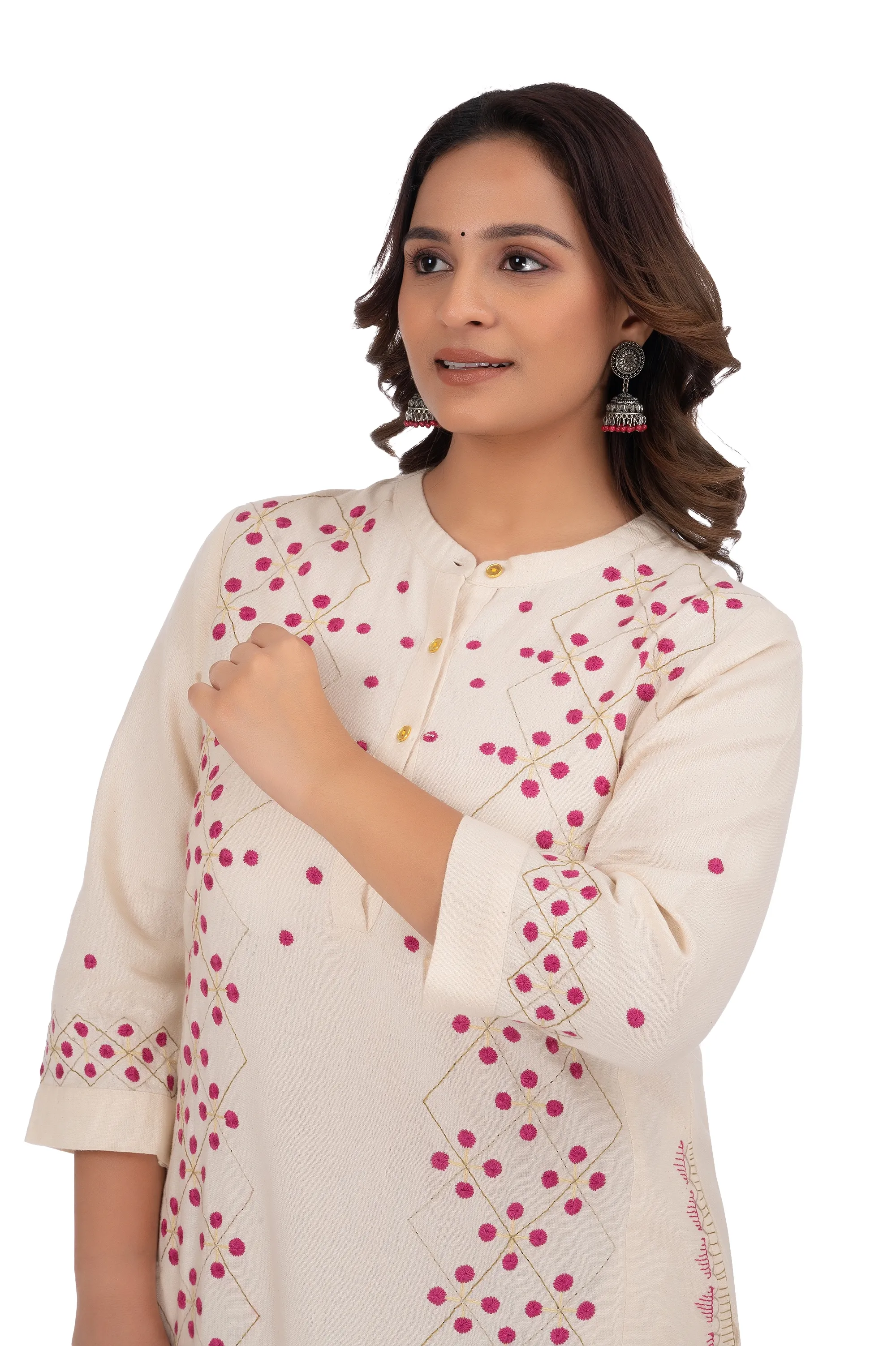 Hand Embroidery Kurta Bone