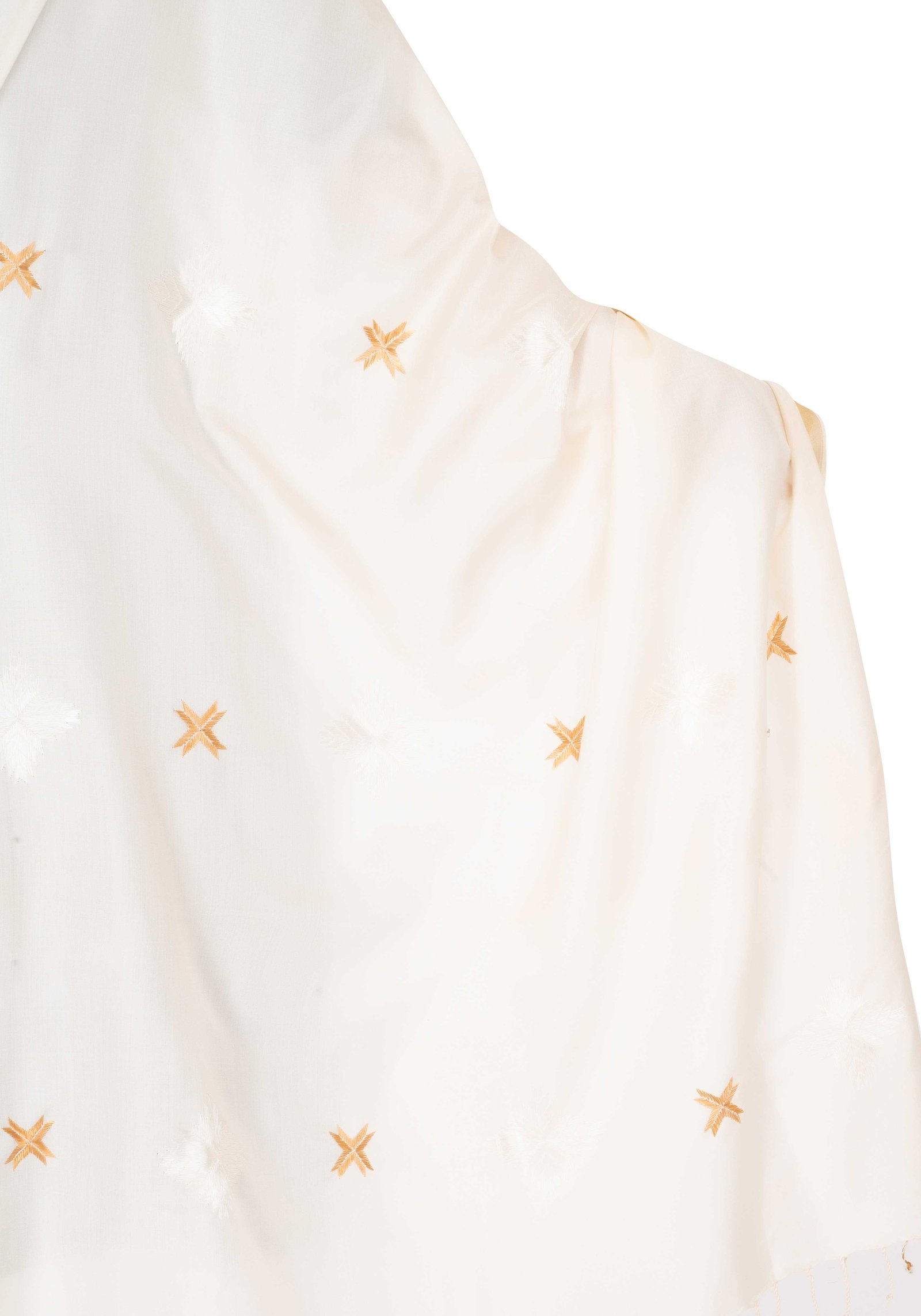Hand Embroidered Dupatta White