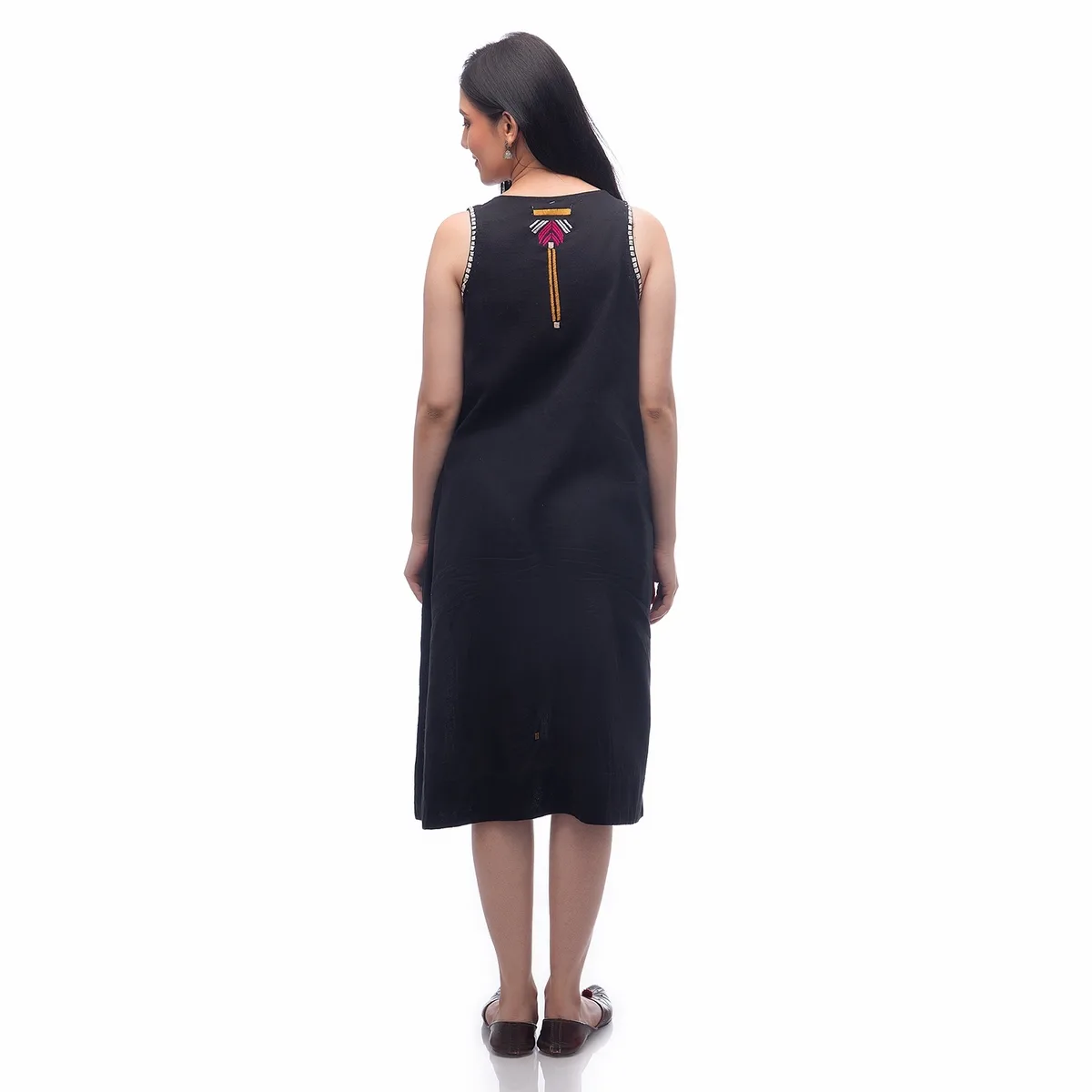 Placket Sleeveless Dress