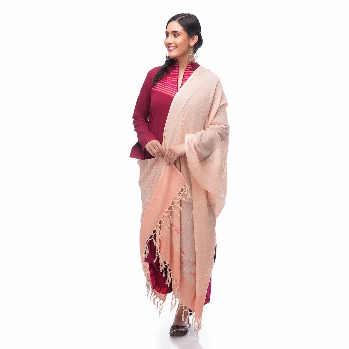 Hand Embroidery Dupatta Turkish Rose